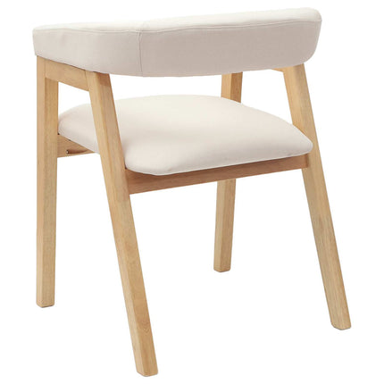 Spisestole 2 stk. Massiv Gummitræ Naturfarvet 54 x 57 x 73 cm
