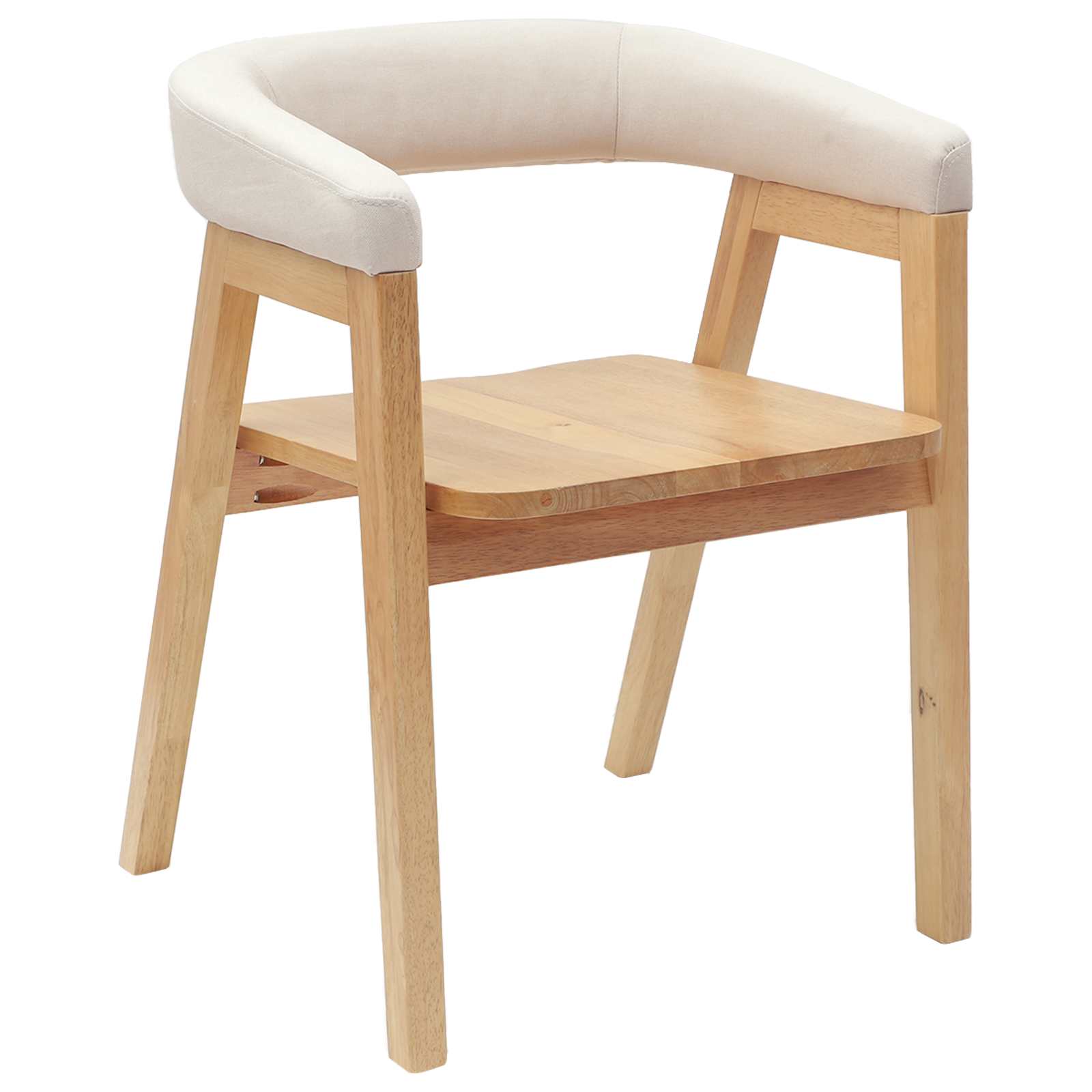 Spisestole 2 pcs Naturfarvet 54 x 57 x 73 cm Massiv Gummitræ