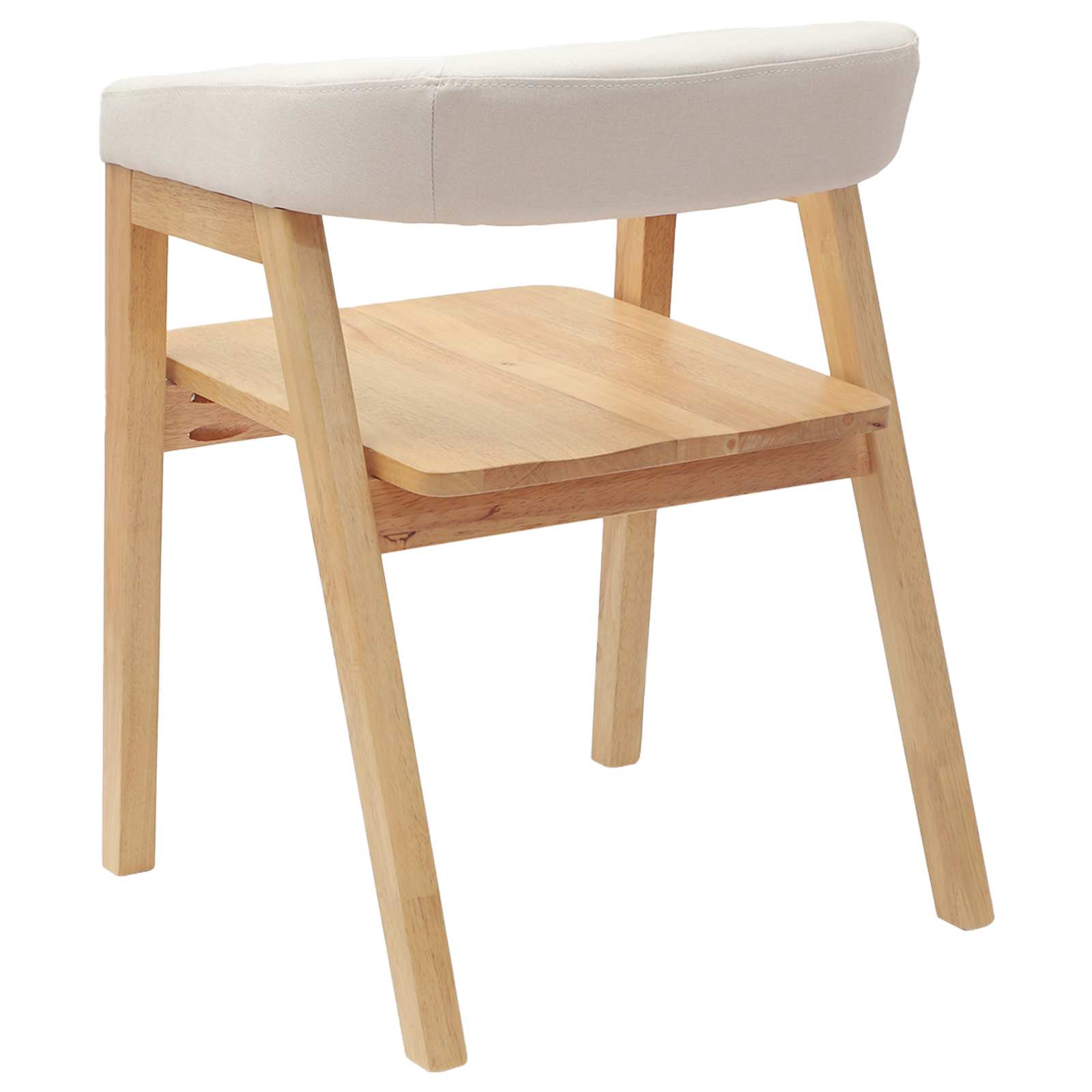 Spisestole 2 pcs Naturfarvet 54 x 57 x 73 cm Massiv Gummitræ