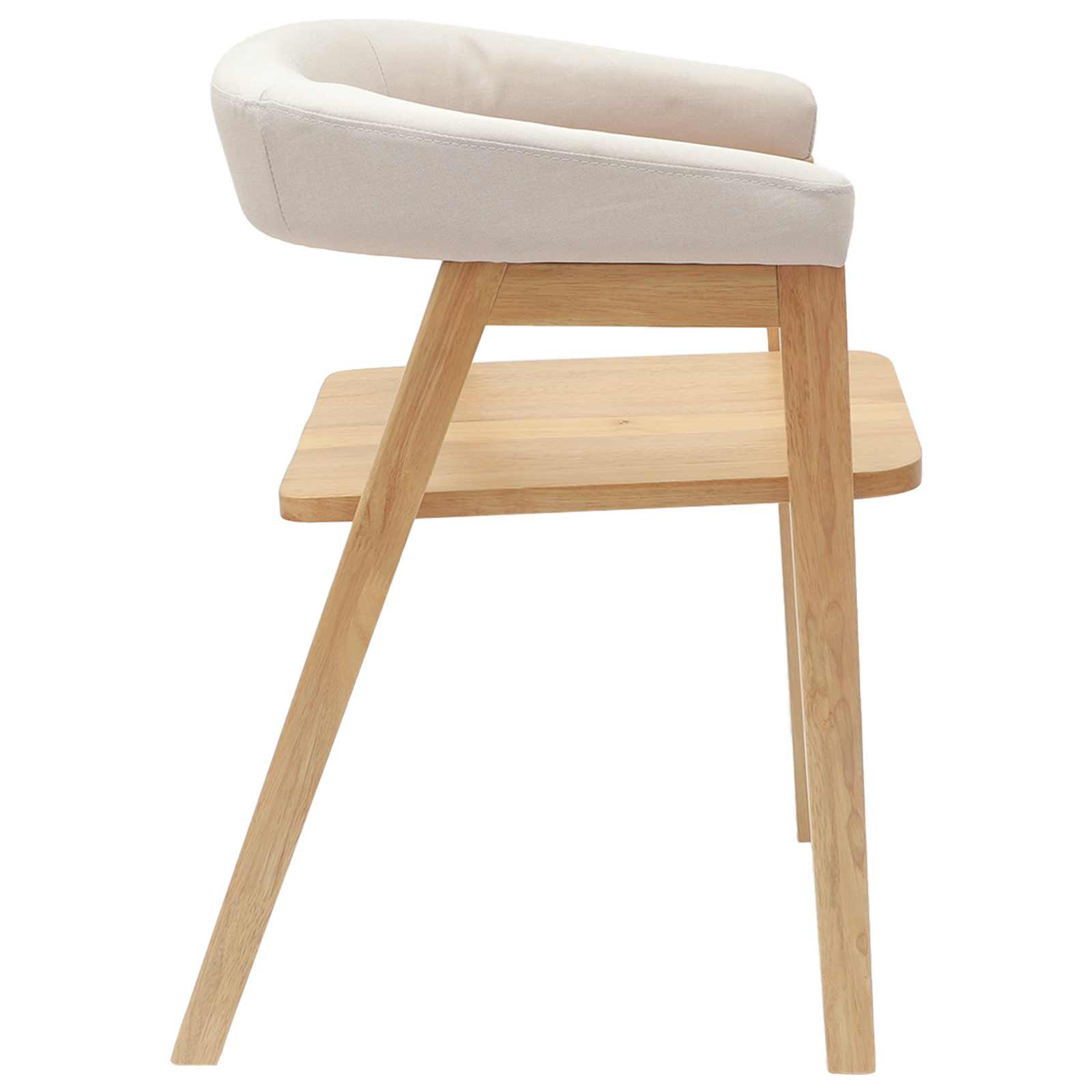 Spisestole 2 pcs Naturfarvet 54 x 57 x 73 cm Massiv Gummitræ