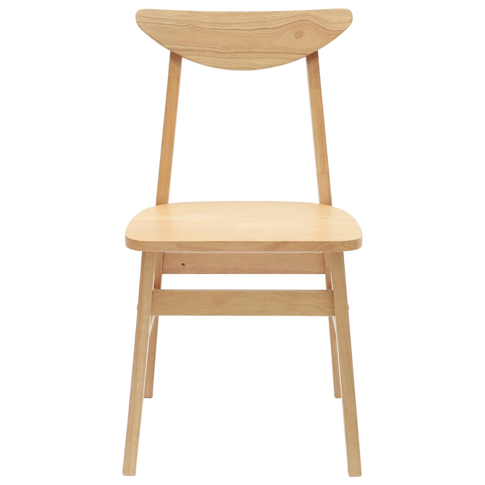Spisestole 2 pcs Naturfarvet 42 x 47,5 x 81 cm Massiv Gummitræ