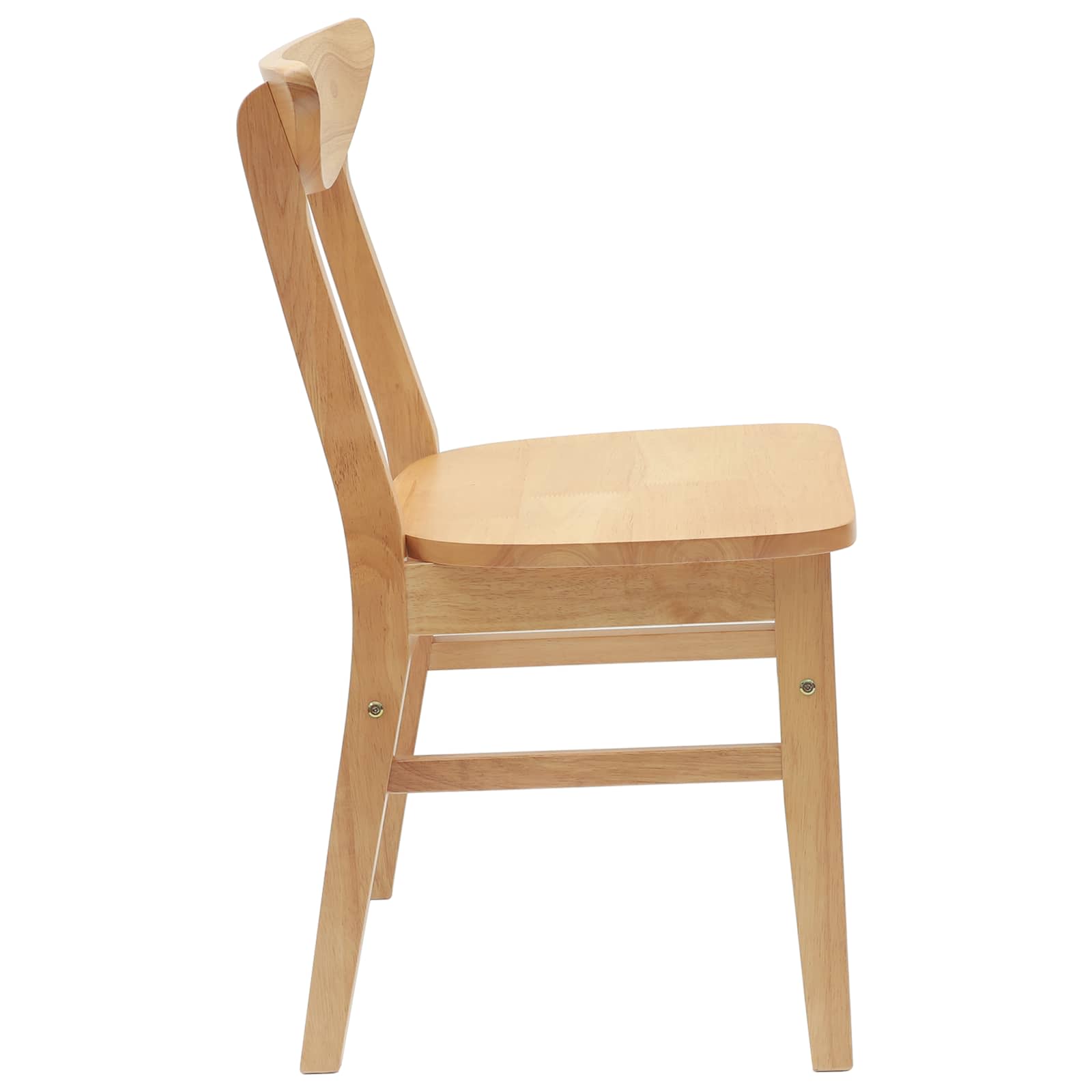 Spisestole 2 pcs Naturfarvet 42 x 47,5 x 81 cm Massiv Gummitræ