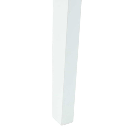 Spisestole 2 stk. Massiv Gummitræ Hvid 42 x 47,5 x 81 cm