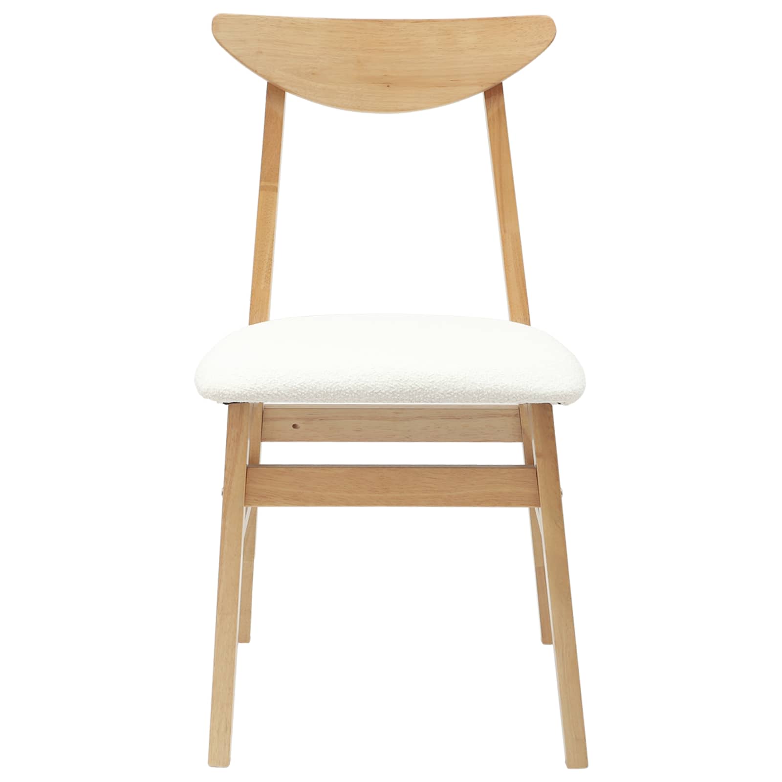 Spisestole 2 pcs Naturfarvet 42 x 47,5 x 81 cm Massiv Gummitræ