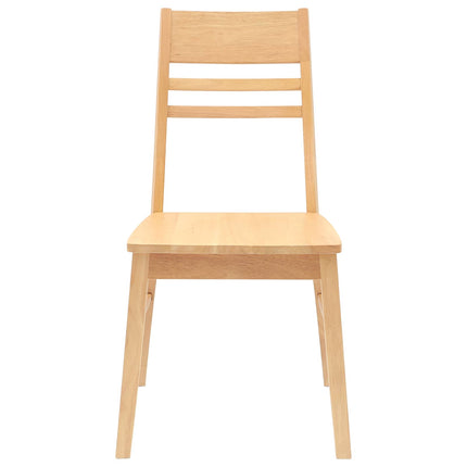Spisestole 2 stk. Massiv Gummitræ Naturfarvet 43 x 54 x 89 cm