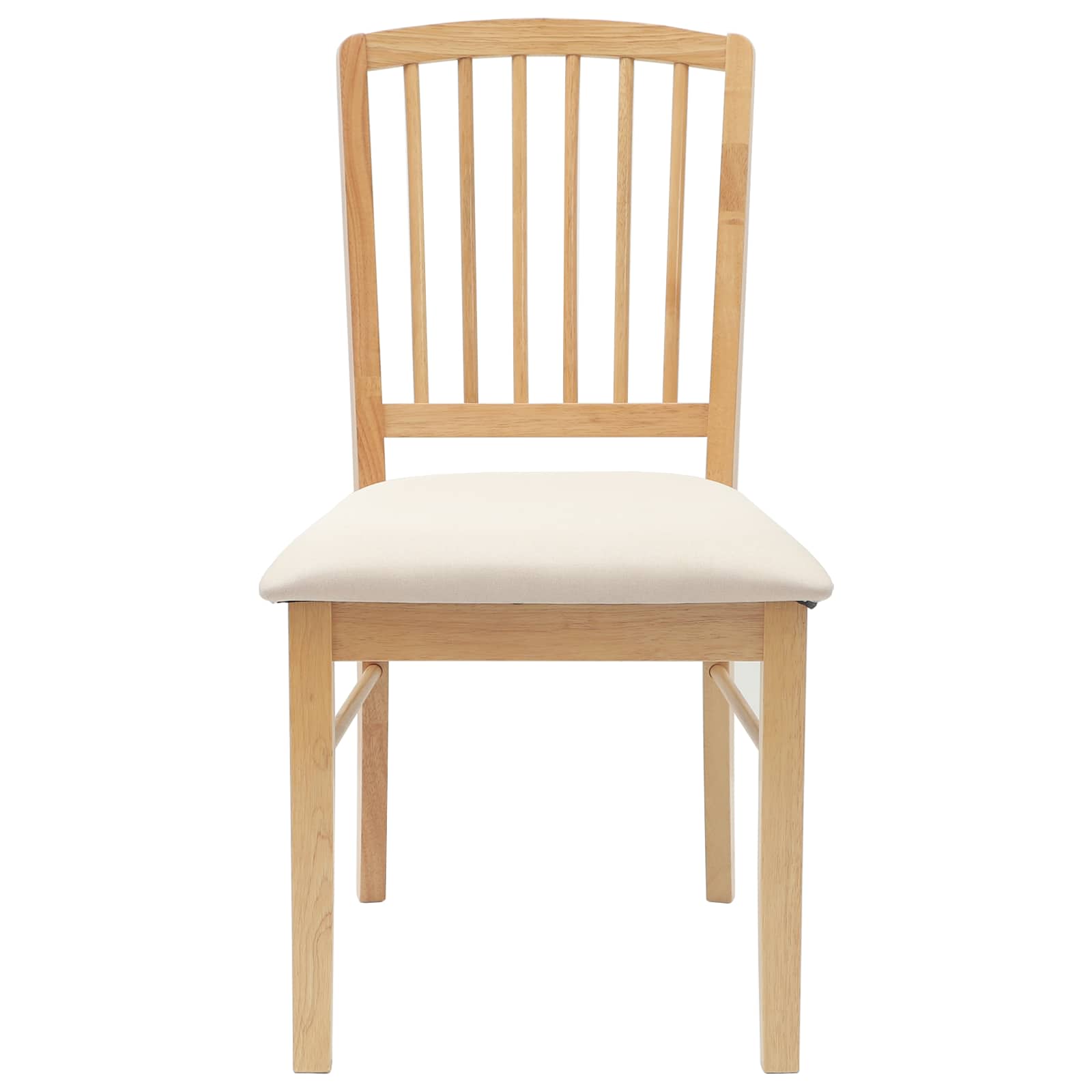 Spisestole 2 pcs Naturfarvet 50 x 52,5 x 91 cm Massiv Gummitræ