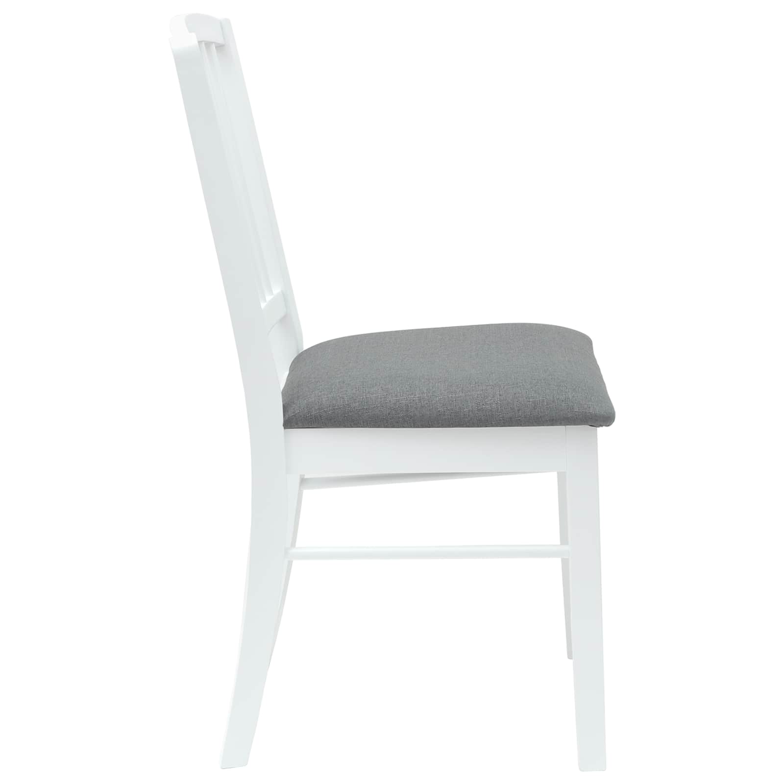 Spisestole 2 pcs Hvid 50 x 52,5 x 91 cm Massiv Gummitræ