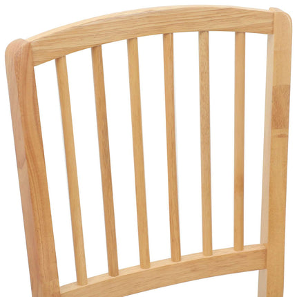 Spisestole 2 stk. Massiv Gummitræ Naturfarvet 50 x 52,5 x 91 cm