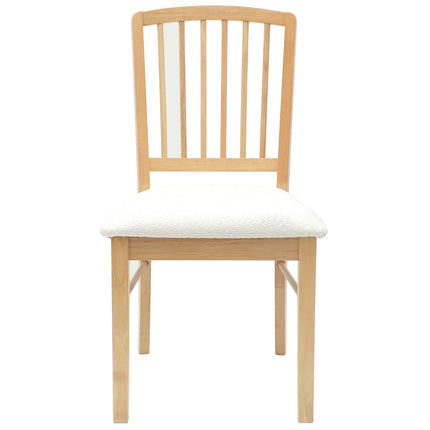 Spisestole 2 stk. Massiv Gummitræ Naturfarvet 50 x 52,5 x 91 cm