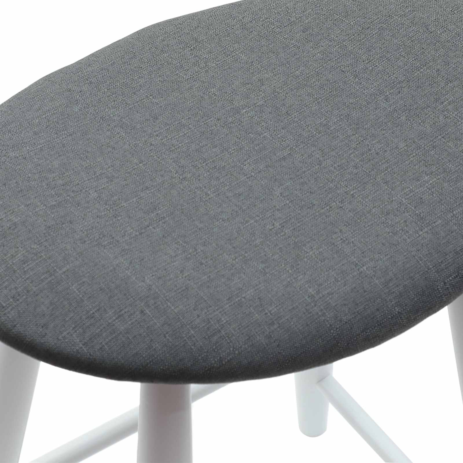 Spisestole 2 pcs Hvid 46 x 37 x 63 cm Massiv Gummitræ