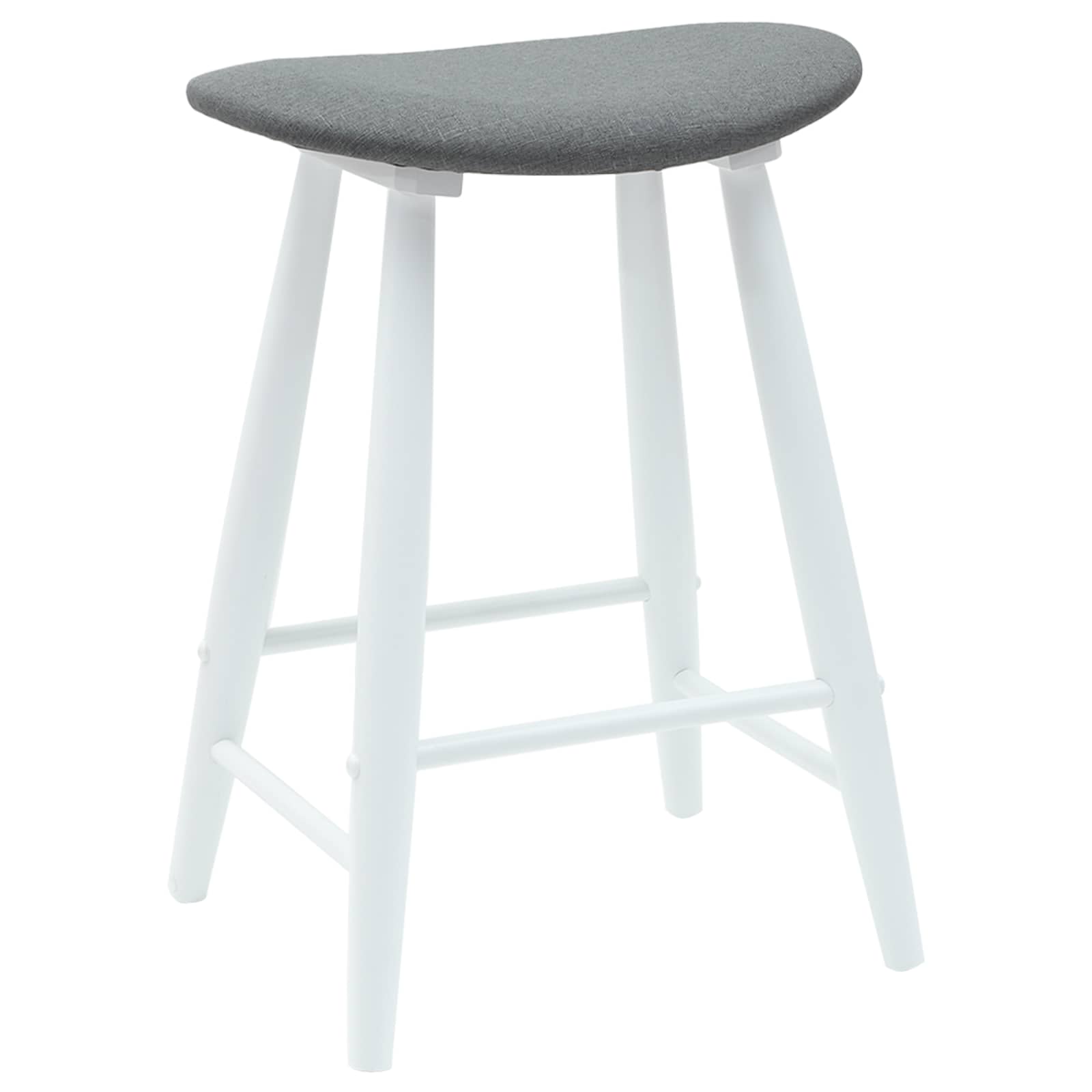 Spisestole 2 pcs Hvid 46 x 37 x 63 cm Massiv Gummitræ