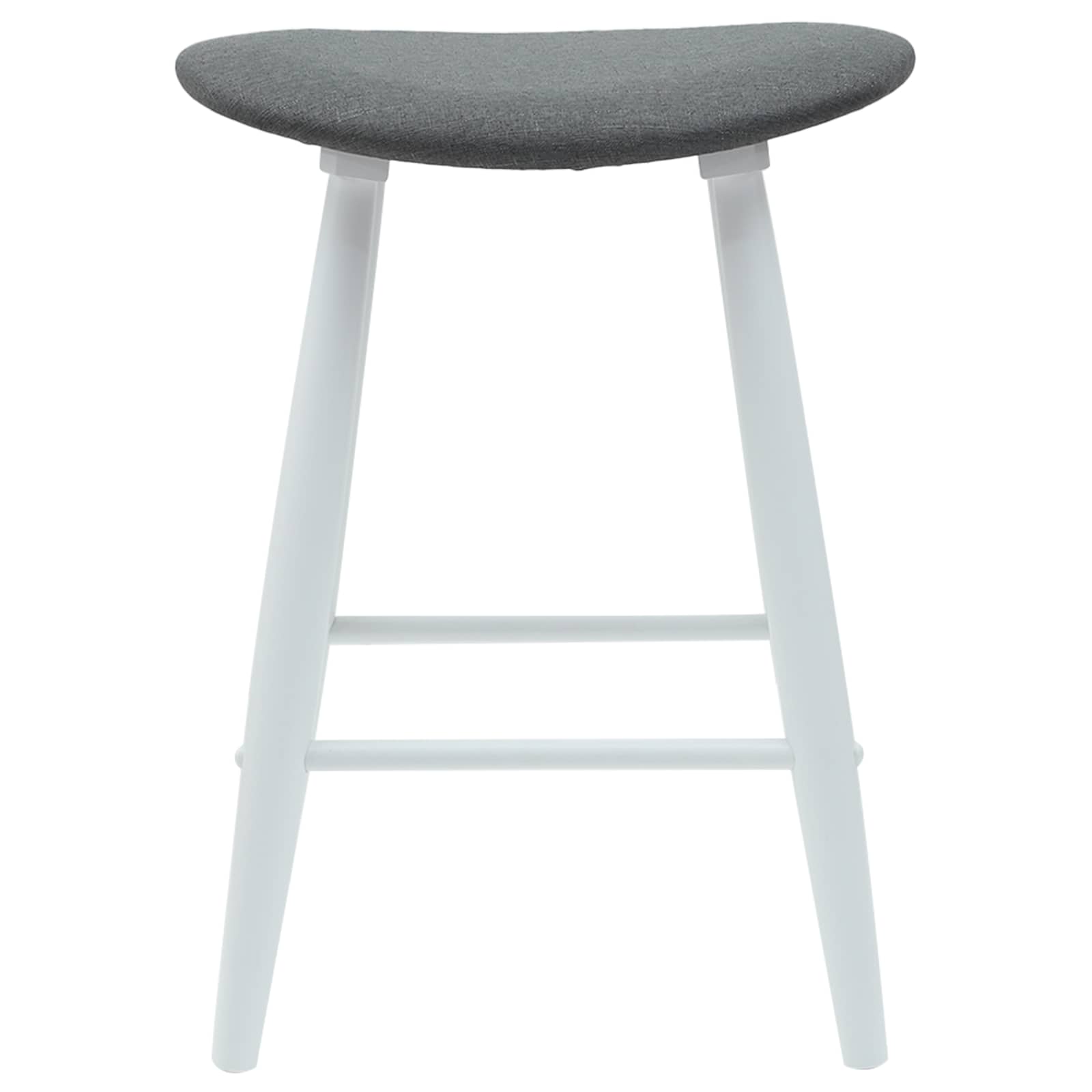 Spisestole 2 pcs Hvid 46 x 37 x 63 cm Massiv Gummitræ