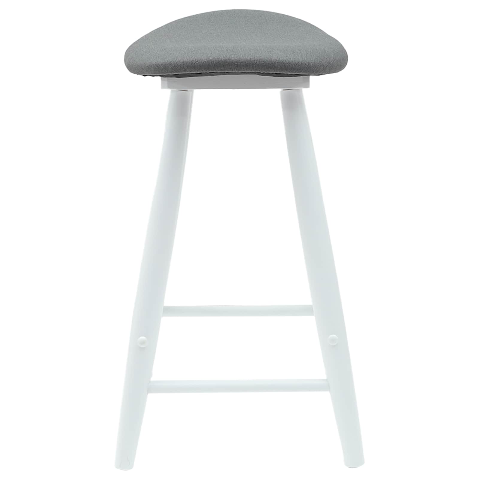 Spisestole 2 pcs Hvid 46 x 37 x 63 cm Massiv Gummitræ