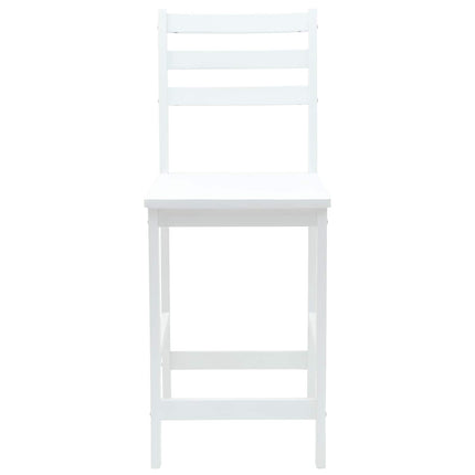 Spisestole 2 stk. Massiv Gummitræ Hvid 40 x 47,5 x 99,5 cm