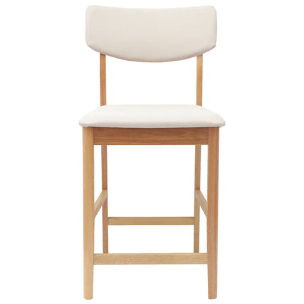 Spisestole 2 stk. Massiv Gummitræ Naturfarvet 48 x 49 x 95 cm