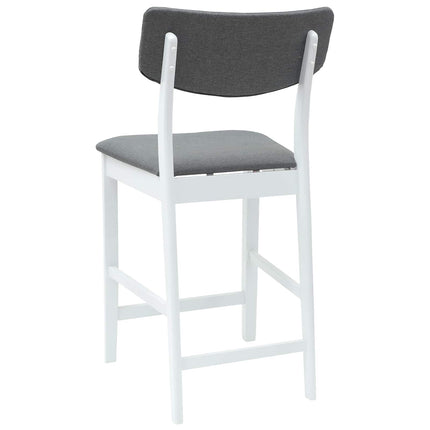 Spisestole 2 stk. Massiv Gummitræ Hvid 48 x 49 x 95 cm