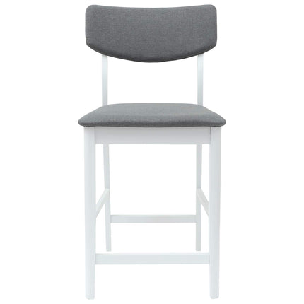 Spisestole 2 stk. Massiv Gummitræ Hvid 48 x 49 x 95 cm