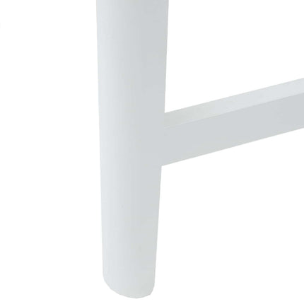 Spisestole 2 stk. Massiv Gummitræ Hvid 48 x 49 x 95 cm