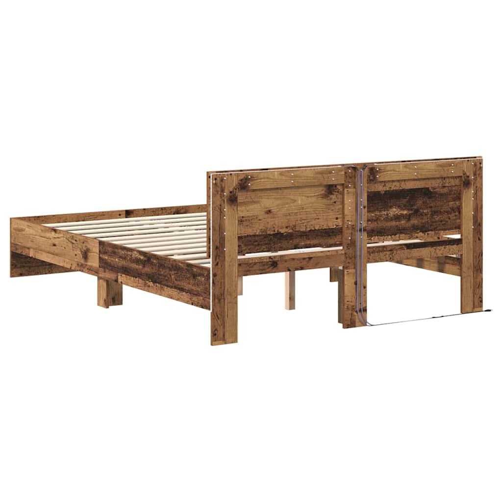 Sengestel Gammelt træ 140 x 200 cm Konstrueret træ