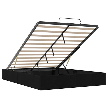 Ottoman Sengestel Sort 153 x 203 cm Stof