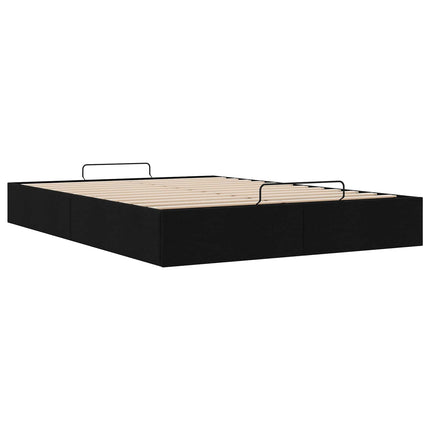 Ottoman Sengestel Sort 153 x 203 cm Stof