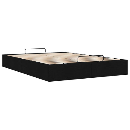 Ottoman Sengestel Sort 153 x 203 cm Stof