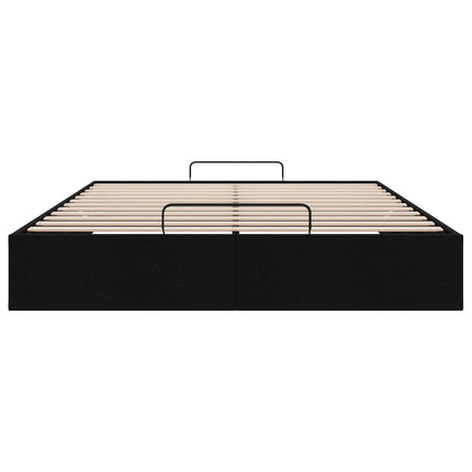 Ottoman Sengestel Sort 153 x 203 cm Stof