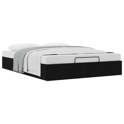 Ottoman Sengestel Sort 153 x 203 cm Stof