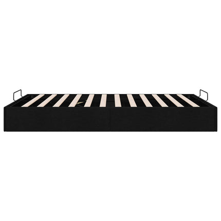 Ottoman Sengestel Sort 153 x 203 cm Stof