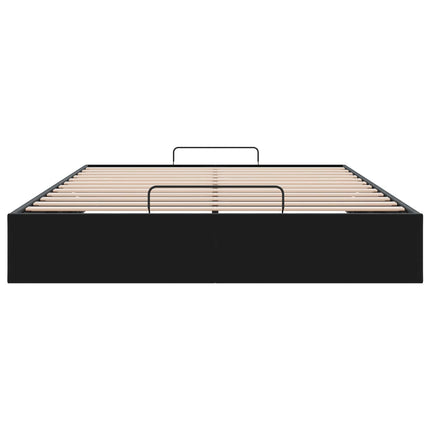 Ottoman Sengestel Sort 153 x 203 cm Fløjl