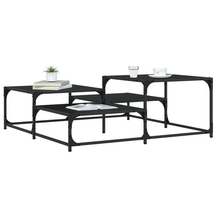 Sofabord Sort eg 107 x 107 x 40 cm Konstrueret træ
