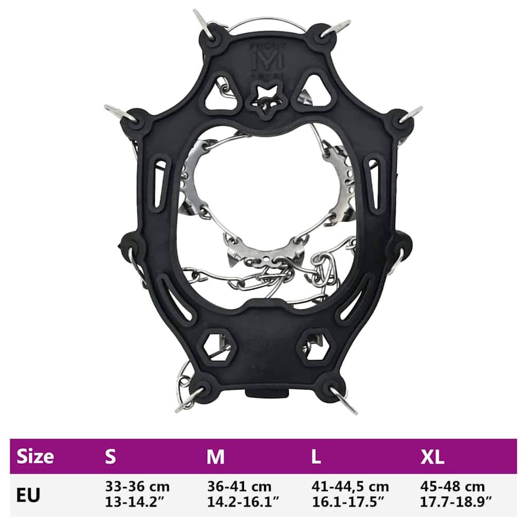 Isklæd til sko Sort S Termoplastisk elastomer & Rustfrit stål