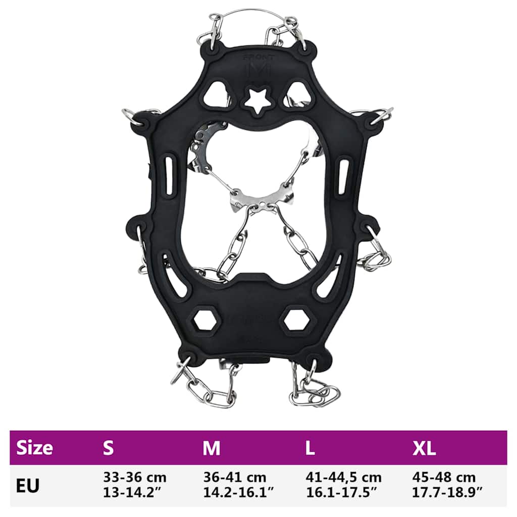 Isklæd til sko Sort L Termoplastisk elastomer & Rustfrit stål