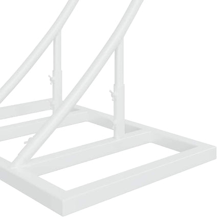 Dobbelt bryllupsbue Hvid 220 x 45 x 200 cm Stål
