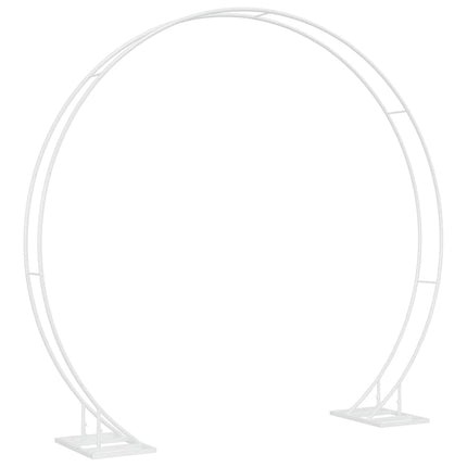 Dobbelt bryllupsbue Hvid 220 x 45 x 200 cm Stål