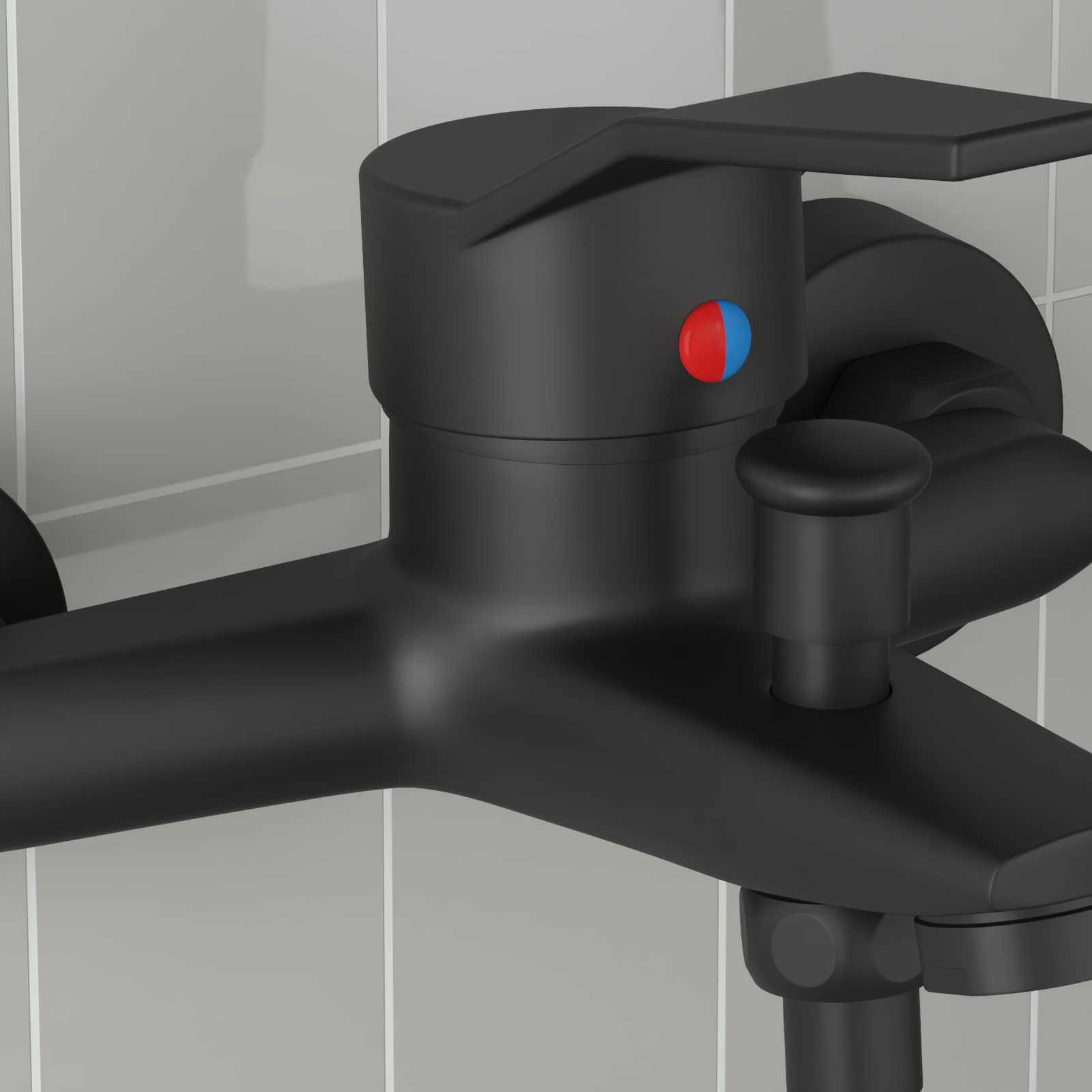 Bruser Mixer Vandhane Sort G 1 / 2 tommer