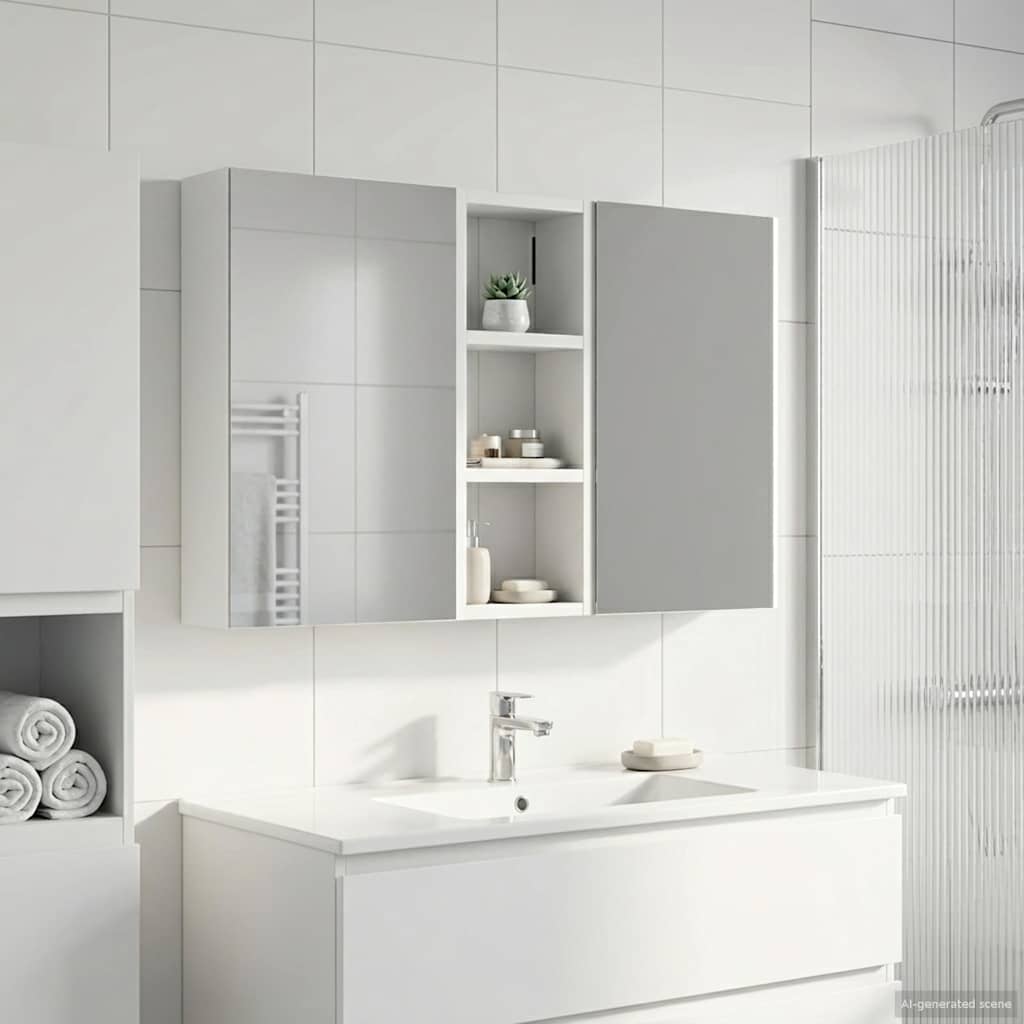 Badevrelsesskabst 3 stk. 80 x 10,5 x 50 cm Konstrueret tr