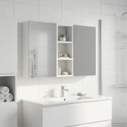 Badeværelsesskabsæt 3 pcs 80 x 10,5 x 50 cm Konstrueret træ