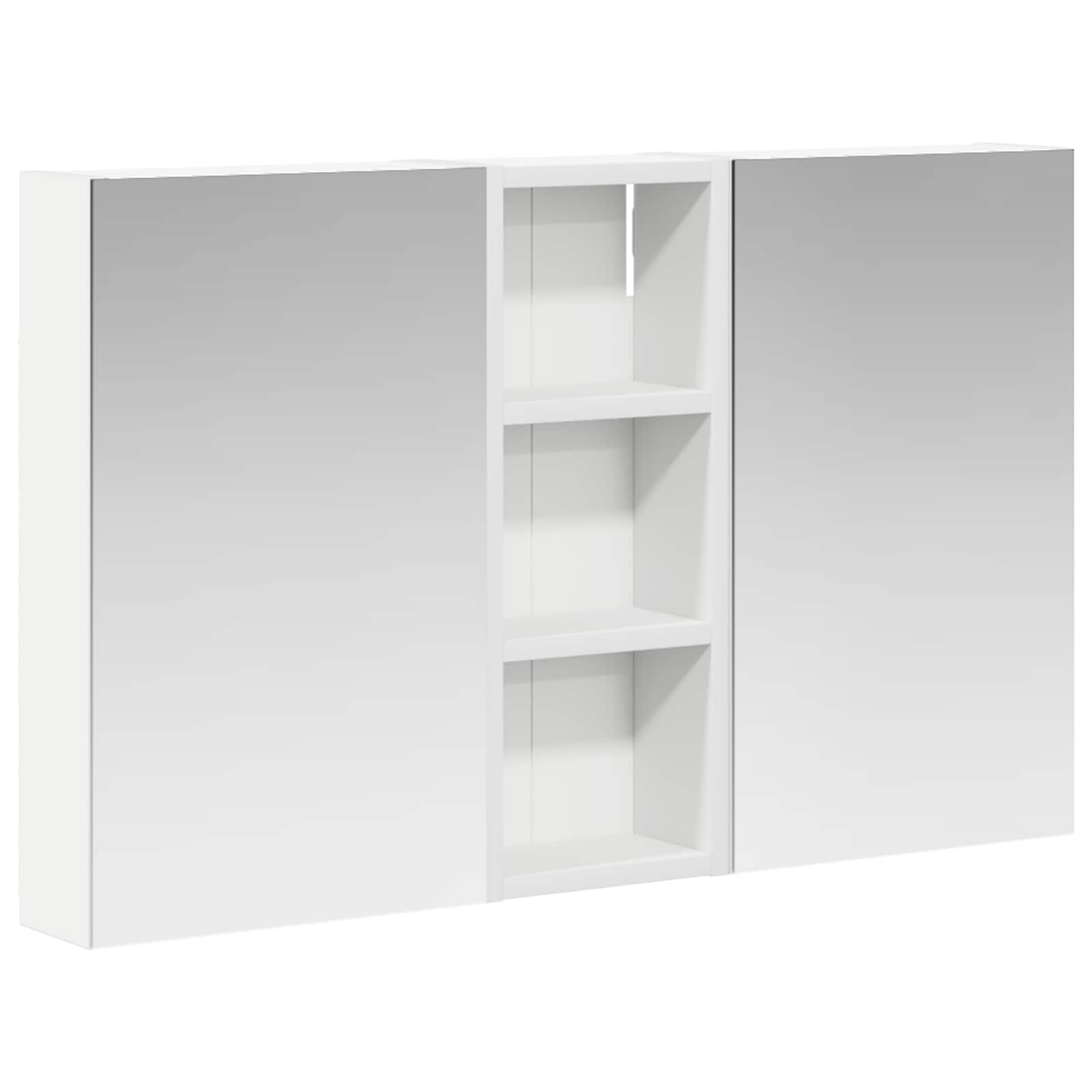 Badeværelsesskabsæt 3 pcs 80 x 10,5 x 50 cm Konstrueret træ