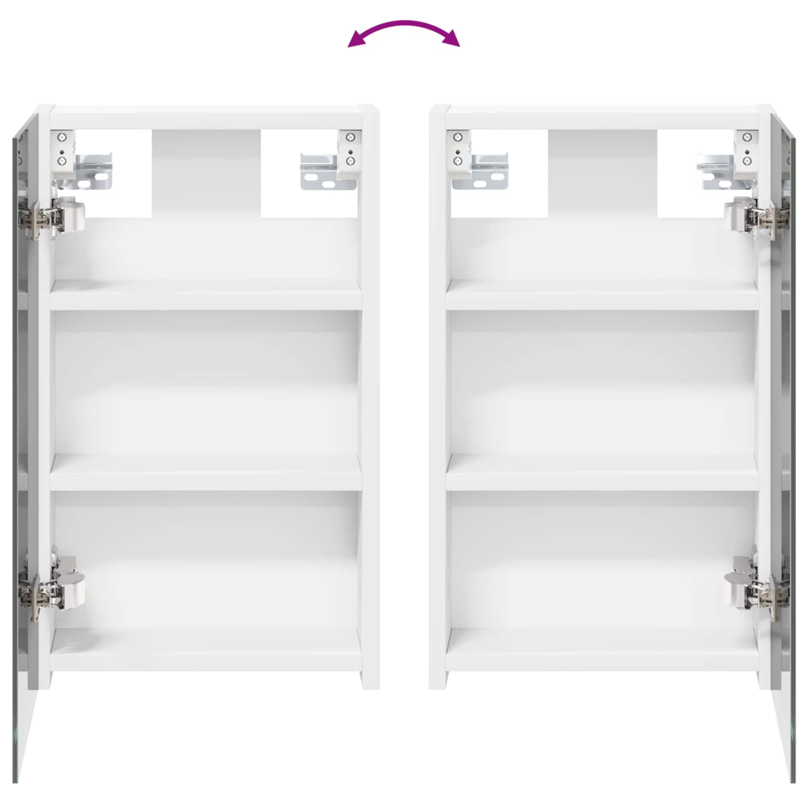 Badeværelsesskabsæt 3 pcs 80 x 10,5 x 50 cm Konstrueret træ