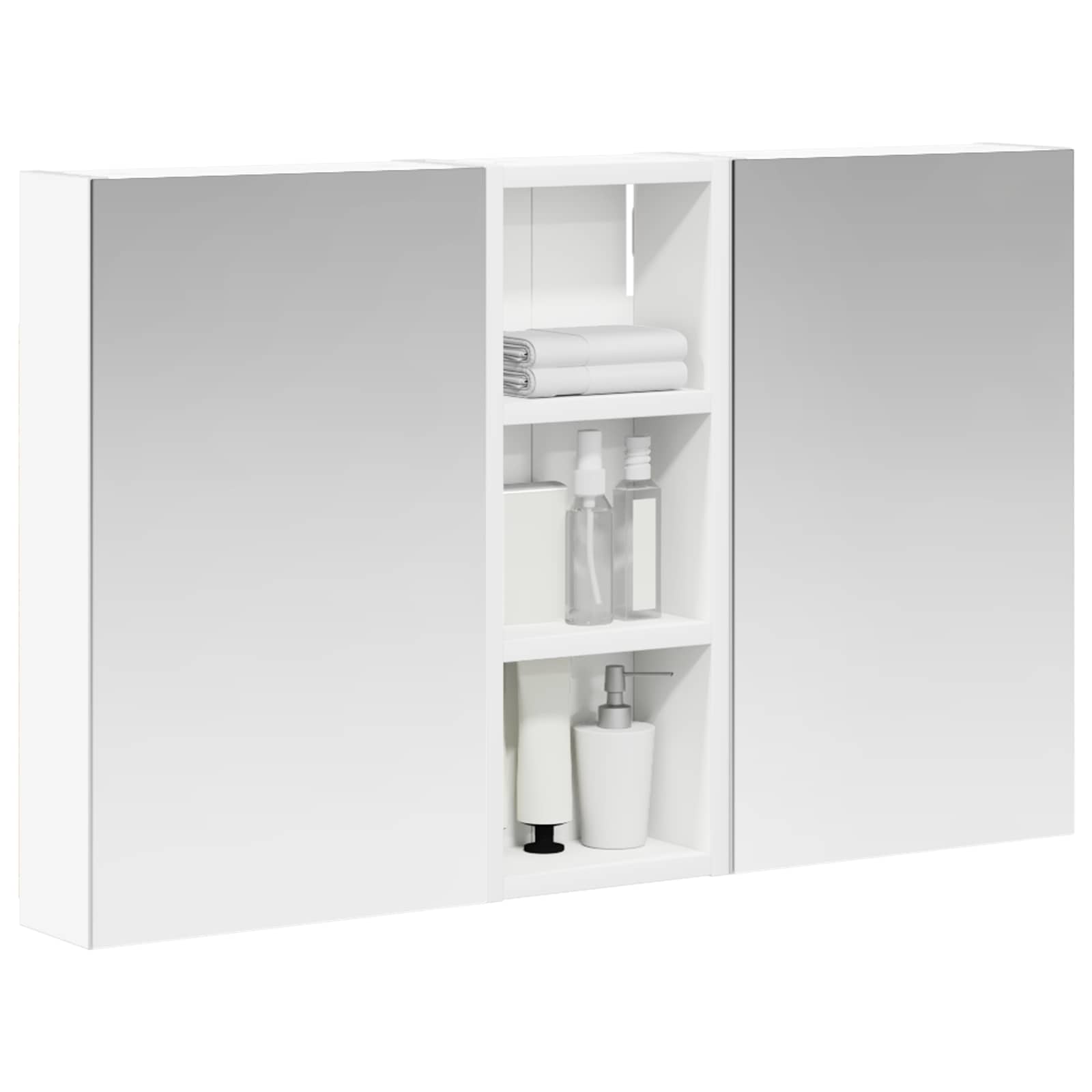 Badeværelsesskabsæt 3 pcs 80 x 10,5 x 50 cm Konstrueret træ