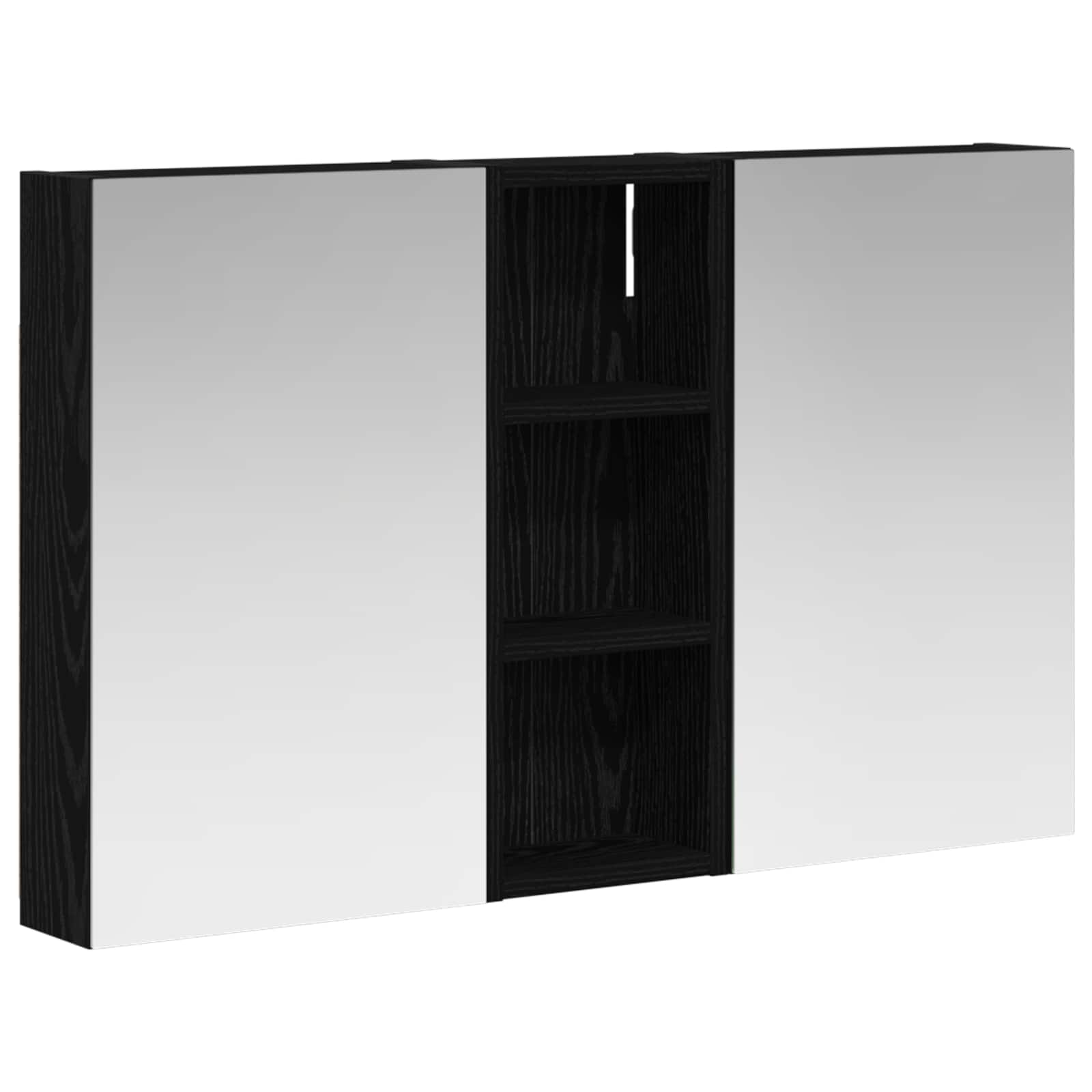 Badeværelsesskabsæt 3 pcs 80 x 10,5 x 50 cm Konstrueret træ