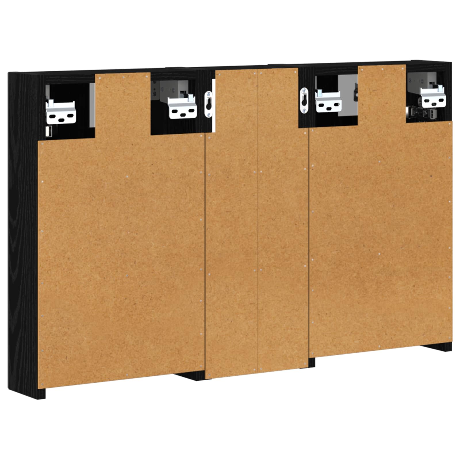 Badeværelsesskabsæt 3 pcs 80 x 10,5 x 50 cm Konstrueret træ