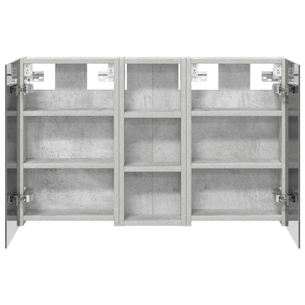 Badeværelsesskabsæt 3 stk. 80 x 10,5 x 50 cm Konstrueret træ