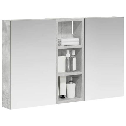 Badeværelsesskabsæt 3 stk. 80 x 10,5 x 50 cm Konstrueret træ