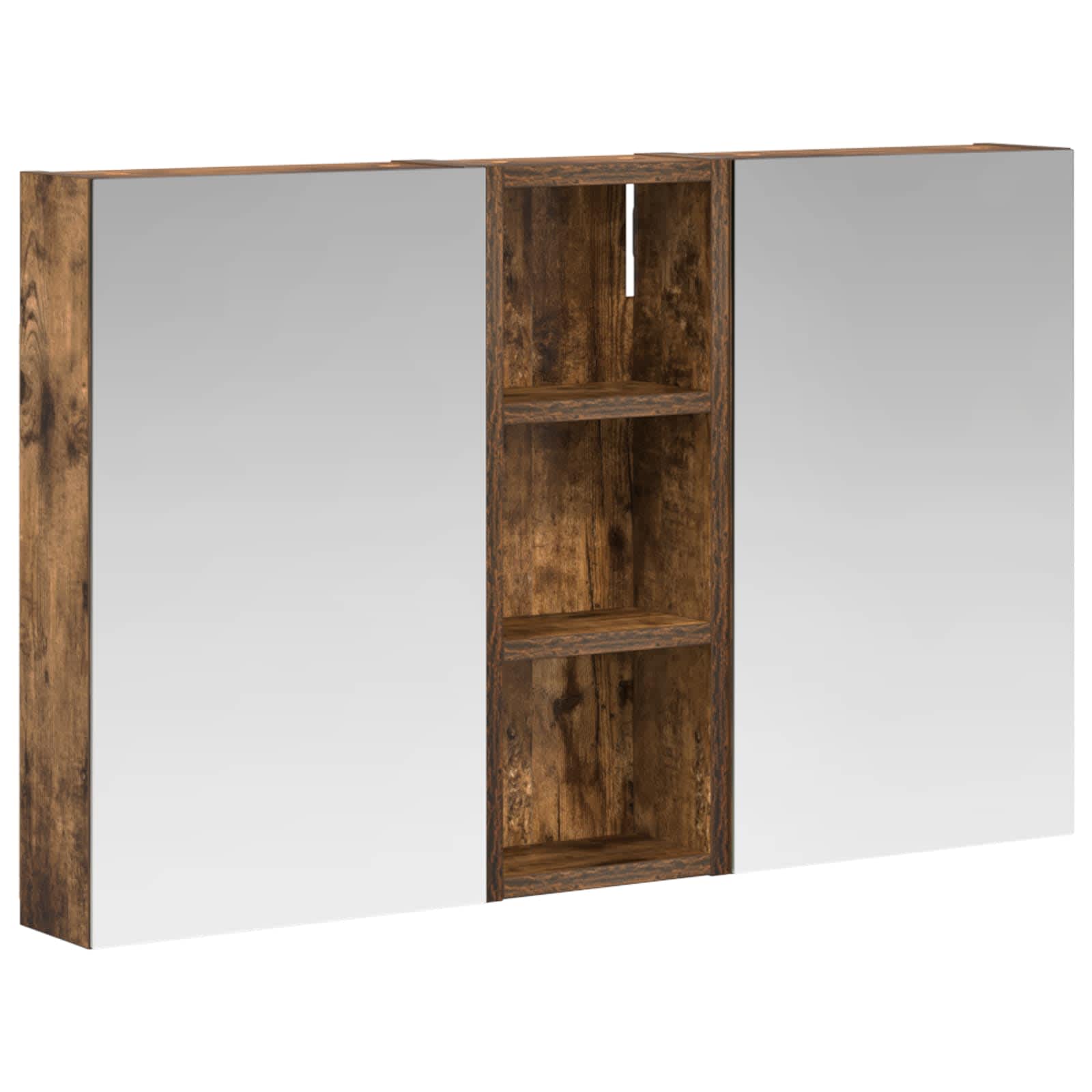 Badeværelsesskabsæt 3 pcs 80 x 10,5 x 50 cm Konstrueret træ