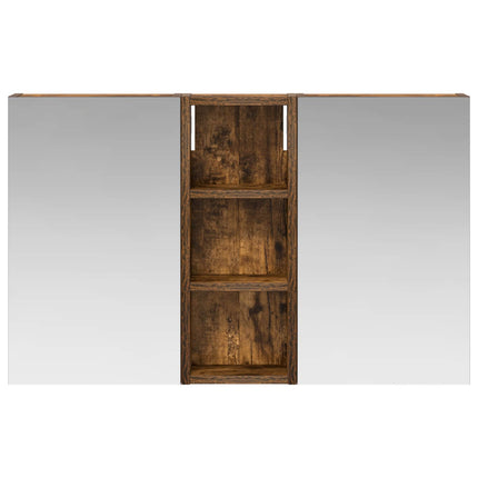 Badeværelsesskabsæt 3 stk. 80 x 10,5 x 50 cm Konstrueret træ