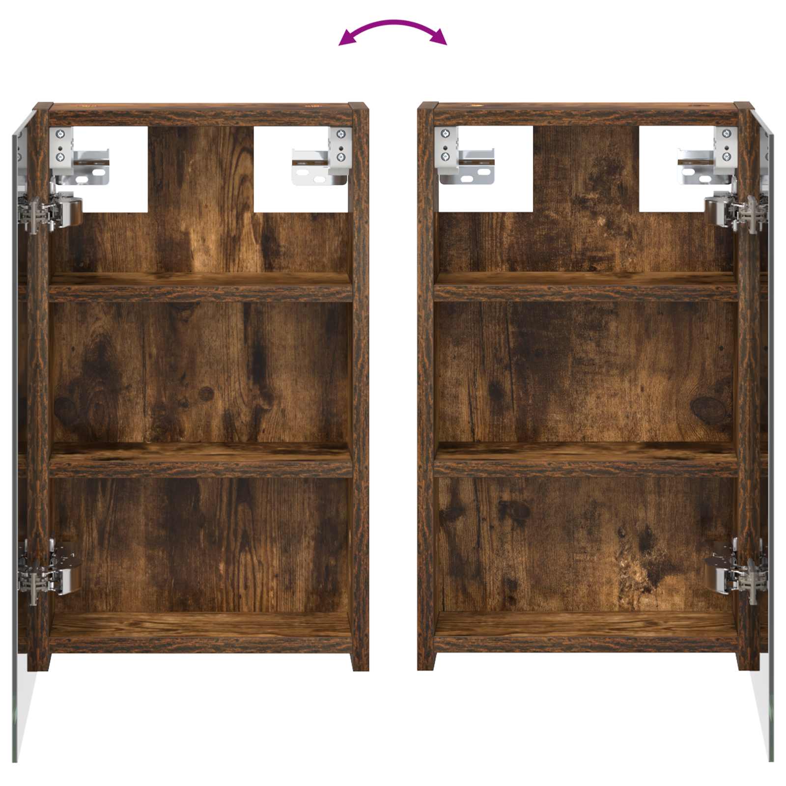Badeværelsesskabsæt 3 pcs 80 x 10,5 x 50 cm Konstrueret træ