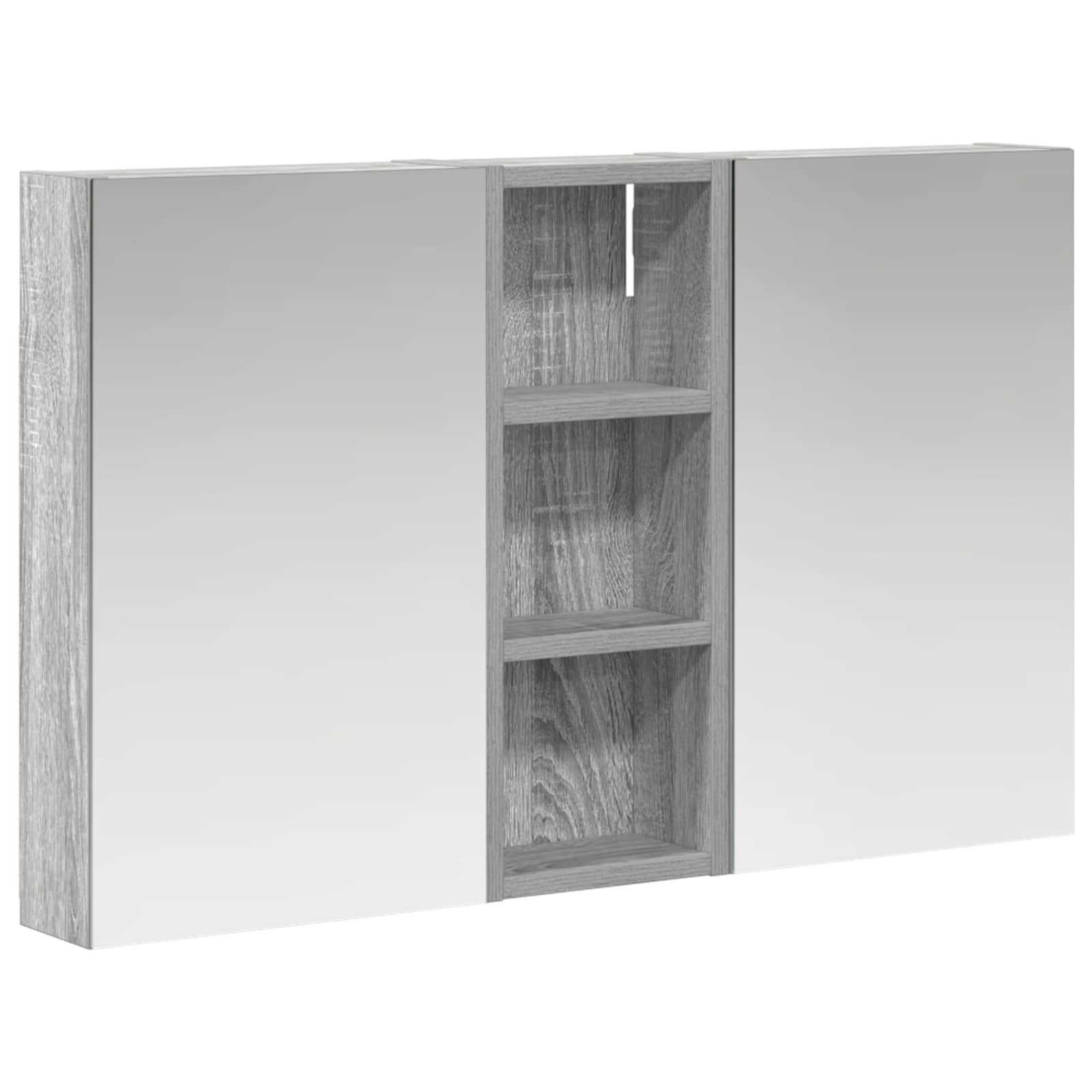 Badeværelsesskabsæt 3 pcs 80 x 10,5 x 50 cm Konstrueret træ