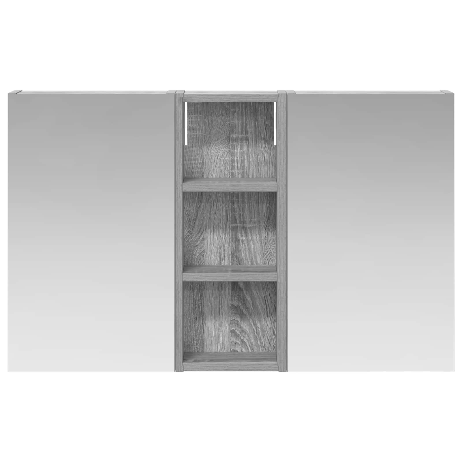 Badeværelsesskabsæt 3 pcs 80 x 10,5 x 50 cm Konstrueret træ